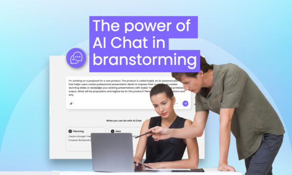 How to Use AI Chat for Brainstorming – AI icons representing idea generation and creativity