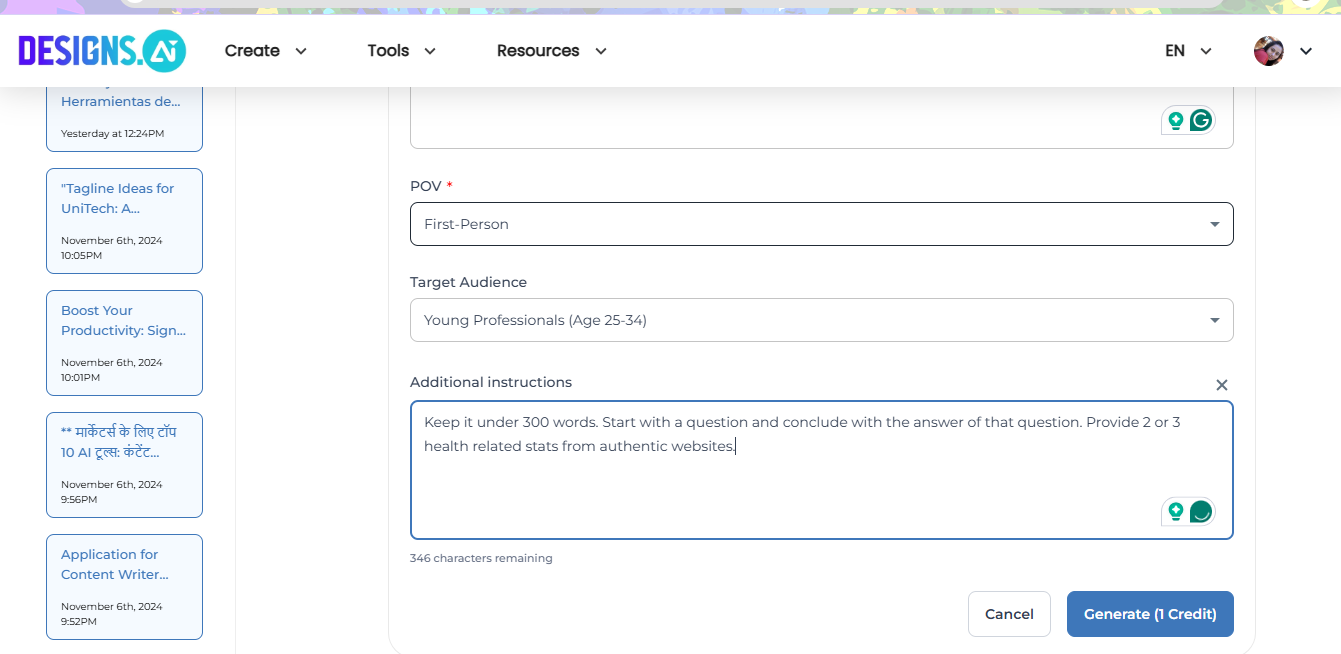 Fill in Details as per Your Brand Audience 
