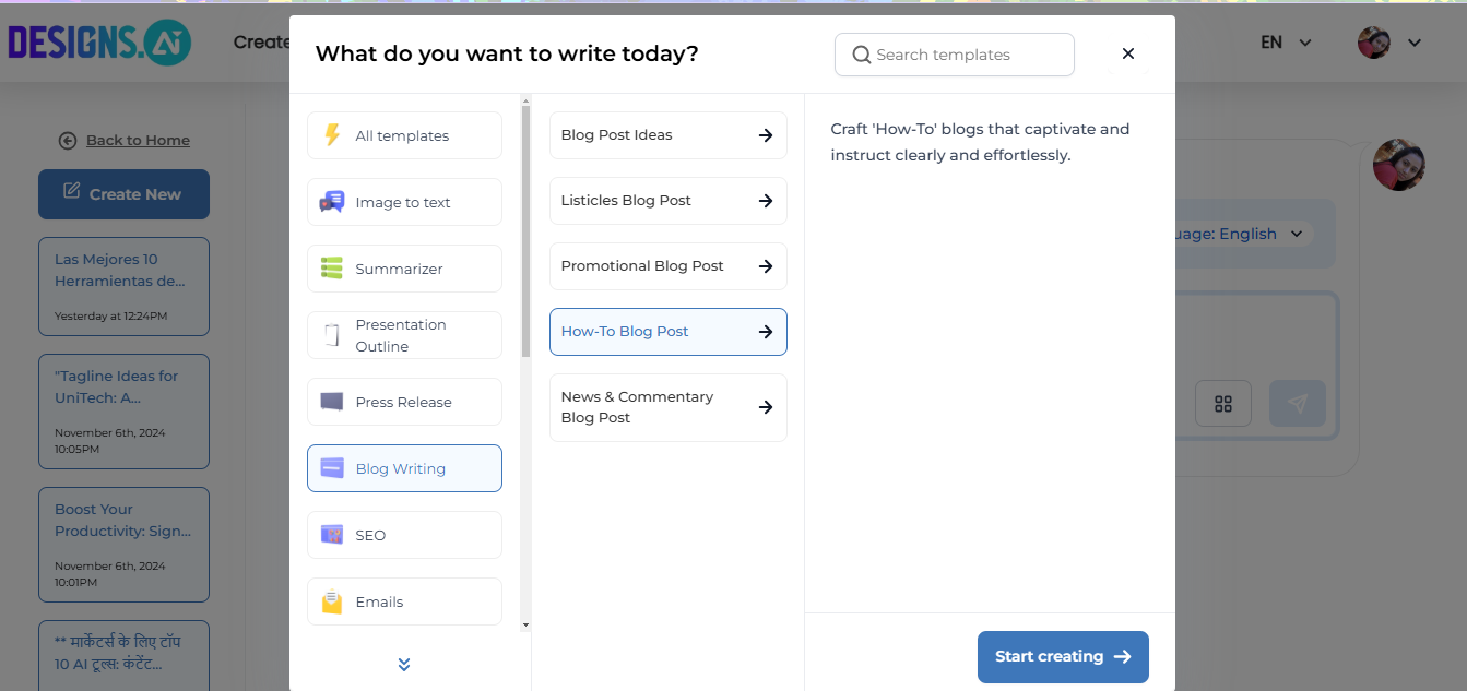 Choosing a Blog Type to Structure the Content