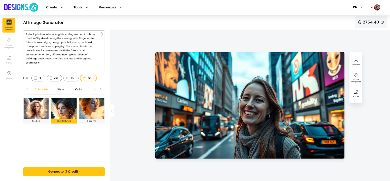 AI-generated and traditional stock photo blend